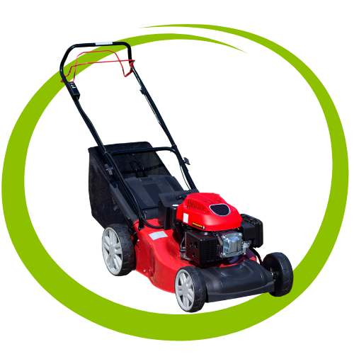 Tondeuse à gazon à essence Pezet Motoculture idéale pour jardin à Laboutarié, modèle rouge et noir moderne,